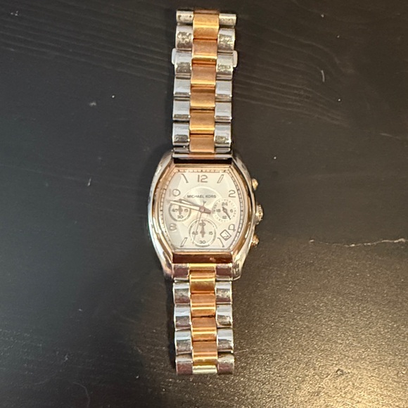 Michael Kors Silver and Gold Chronograph Watch - Picture 1 of 4